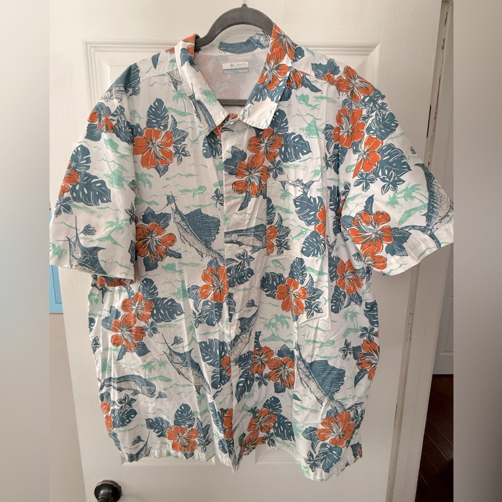 Columbia PFG Hawaiian Fishing Shirt